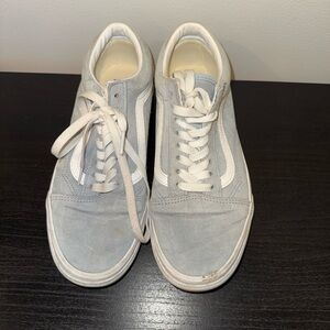 Light blue suede vans